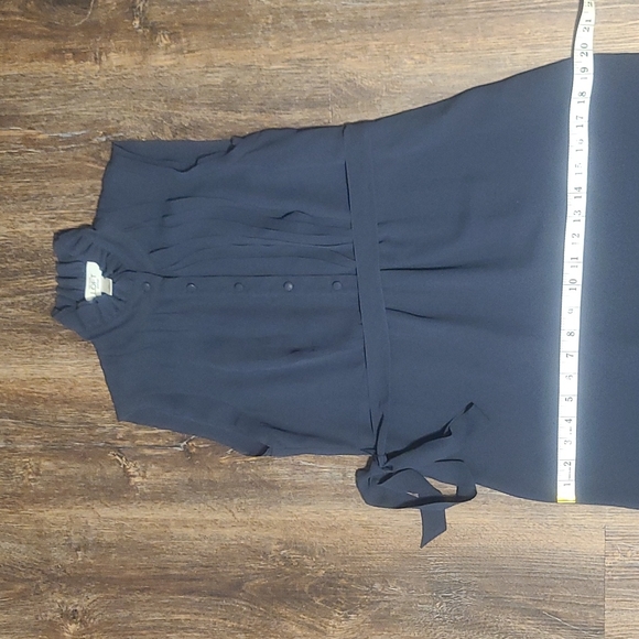 Ann Taylor LOFT Silk Chiffon Sleeveless Dress with Ruffle Collar Dress Size 2P - Picture 6 of 7